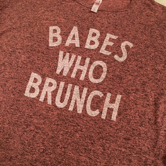 BABES WHO BRUNCH Cozy Sweatshirt in Rose - Picture 3 of 6